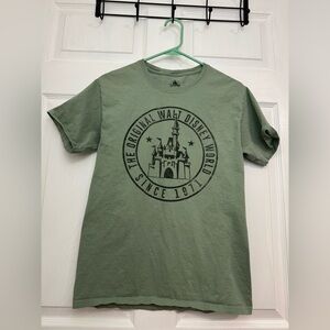 Disney Men's Olive Green Castle Tee